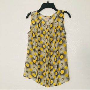 Banana Republic yellow patterned top